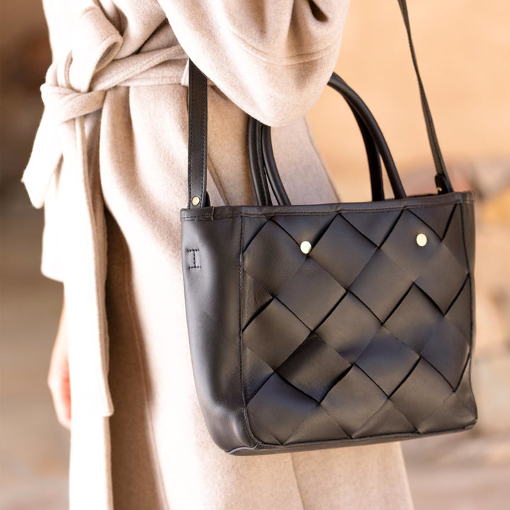 Carry-All Handwoven Satchel - Black