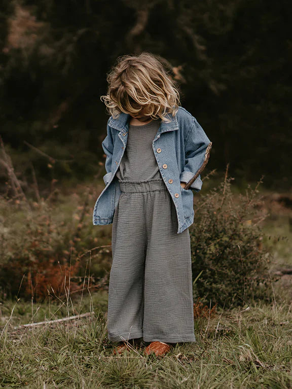 The Muslin Culotte - Lead gray