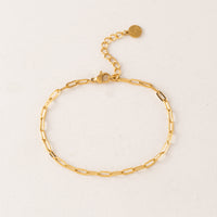 Paperclip Chain Bracelet - Gold