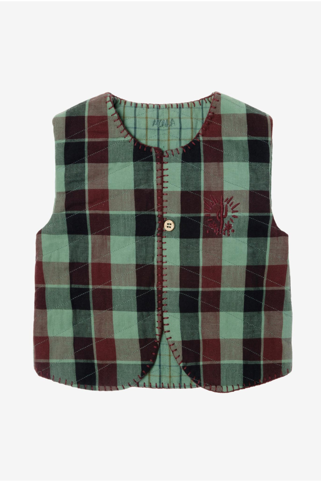 Reversible Baby Vest - Celadon Green