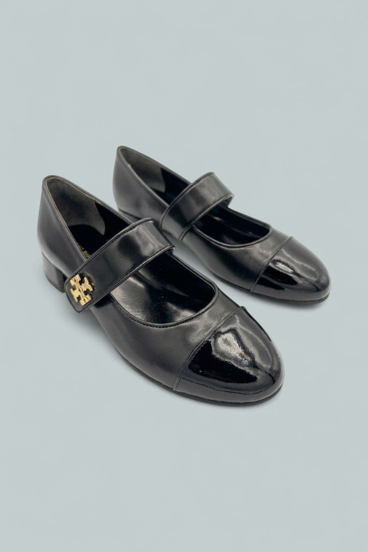 Captoe Mary Jane Flats - Perfect Black
