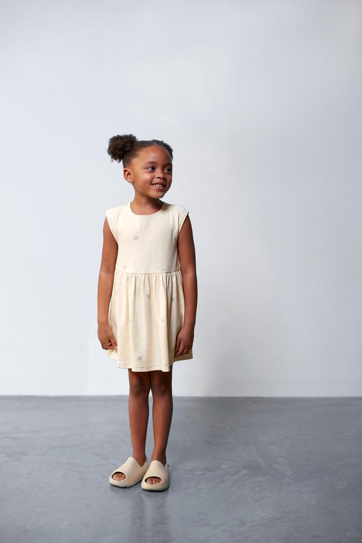 Fit & Flare Jersey Dress - Cream