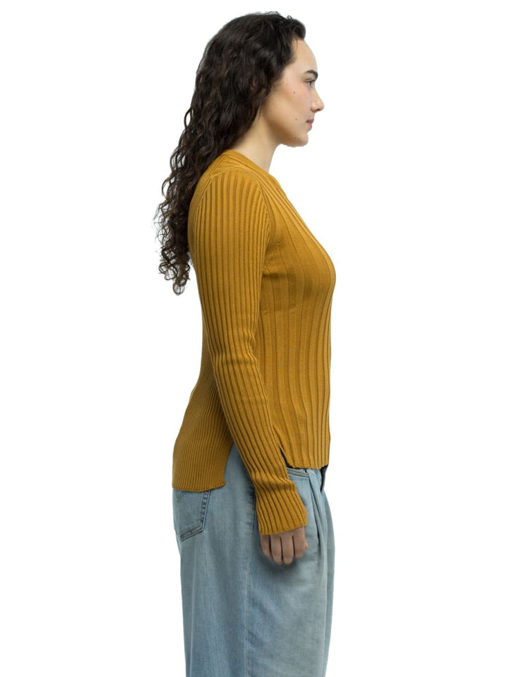 Pania Ribbed Crewneck - Ochre