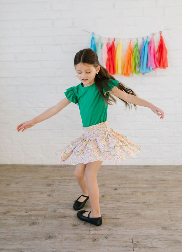 Ruffle Skirt - Primary Rainbow