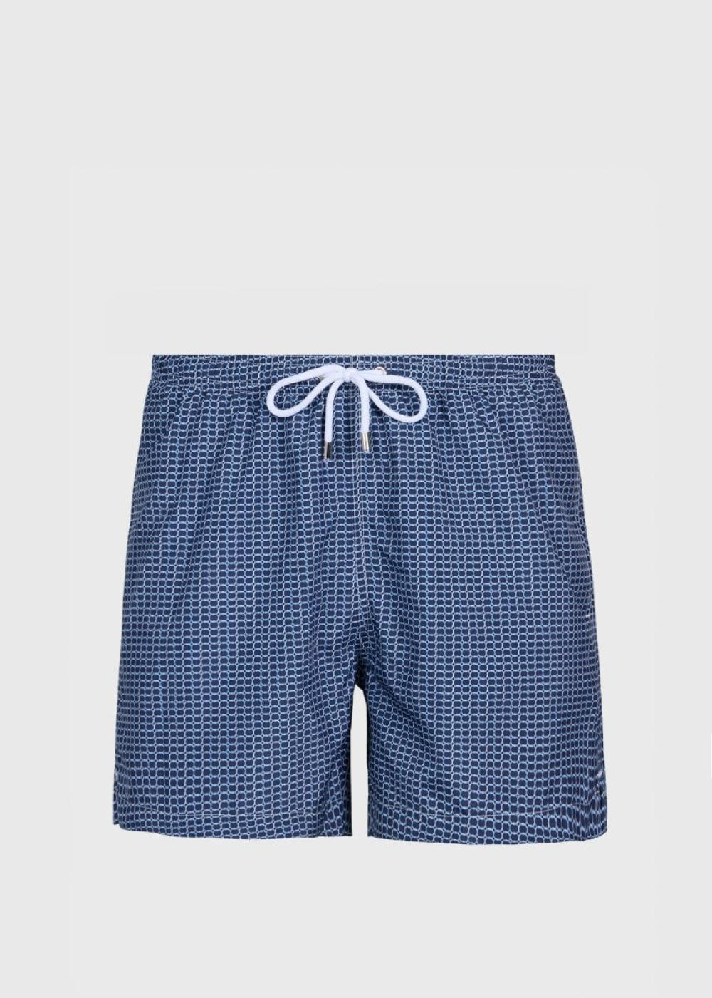 Abstract Circle Swim Trunk - Navy - XL (44) - Swim Trunk