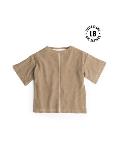 Acid Wash Waffle Tee - Mushroom - T-shirt