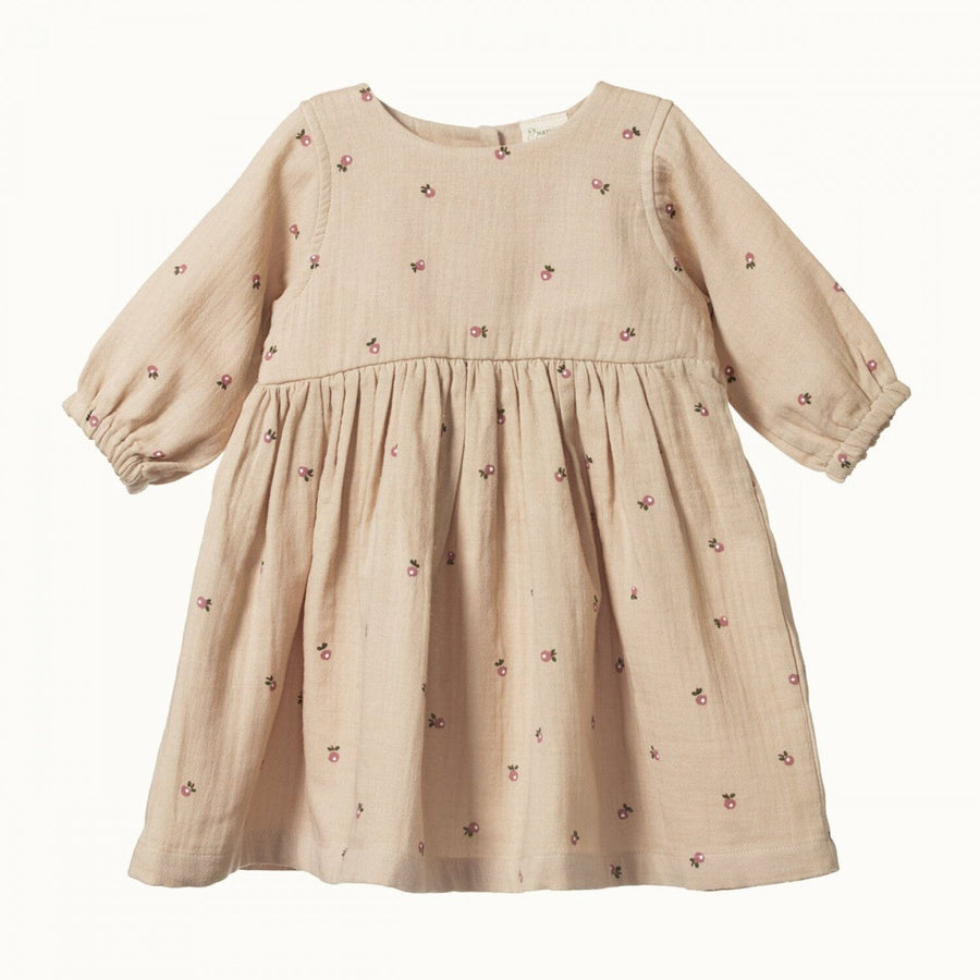 Ada Dress - Posey Blossom Fawn Print Dresses + Skirts Nature Baby 