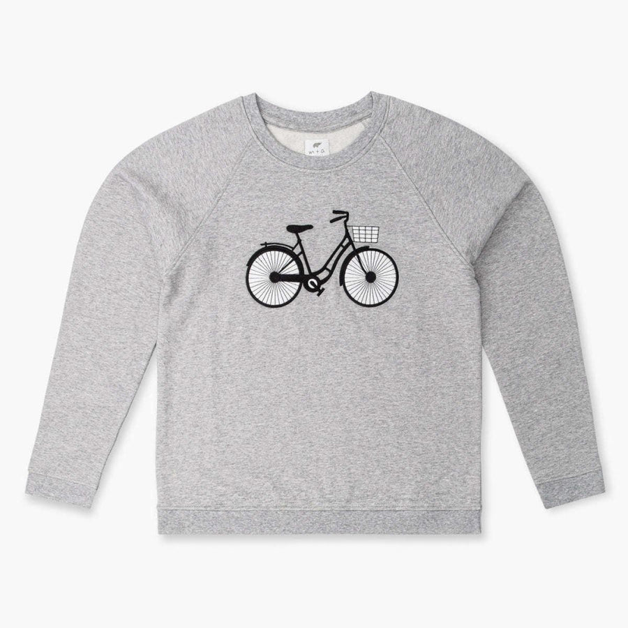 Adult Embroidered Crewneck Sweatshirt - Wheelie Cute - Crewneck Sweatshirt