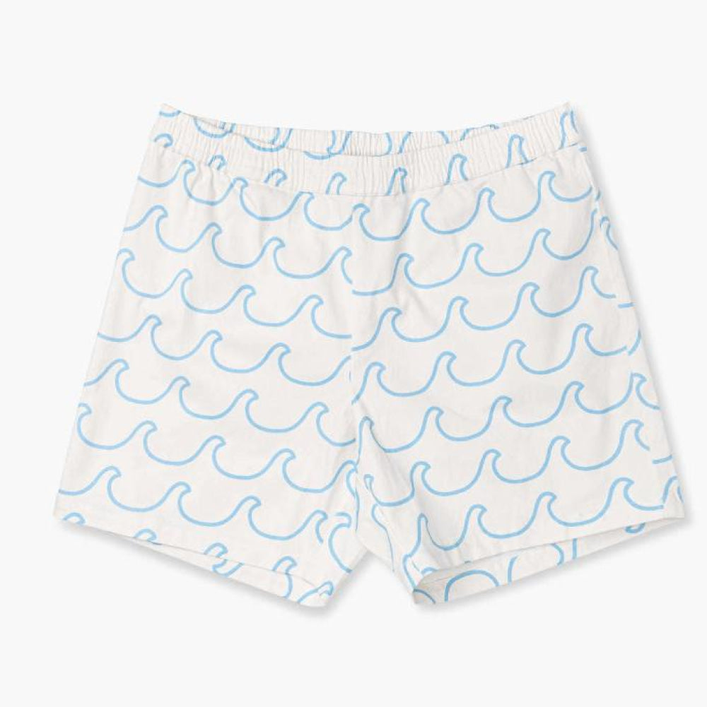 Adult Organic Everyday Twill Shorts - Ocean Waves - L - Shorts