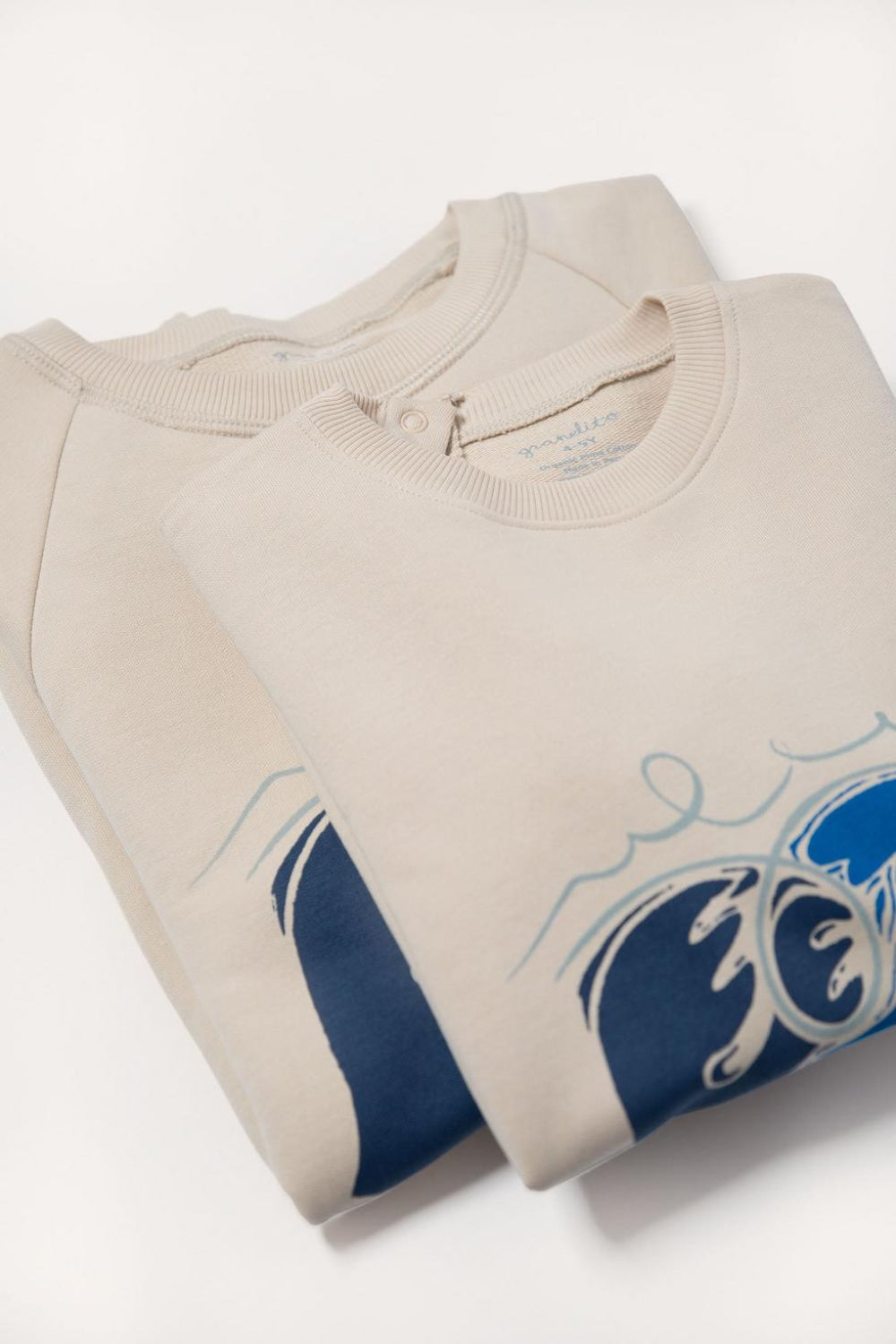 Adult Organic Pima Cotton Sweatshirt - Blue Doves - Crewneck Sweatshirt