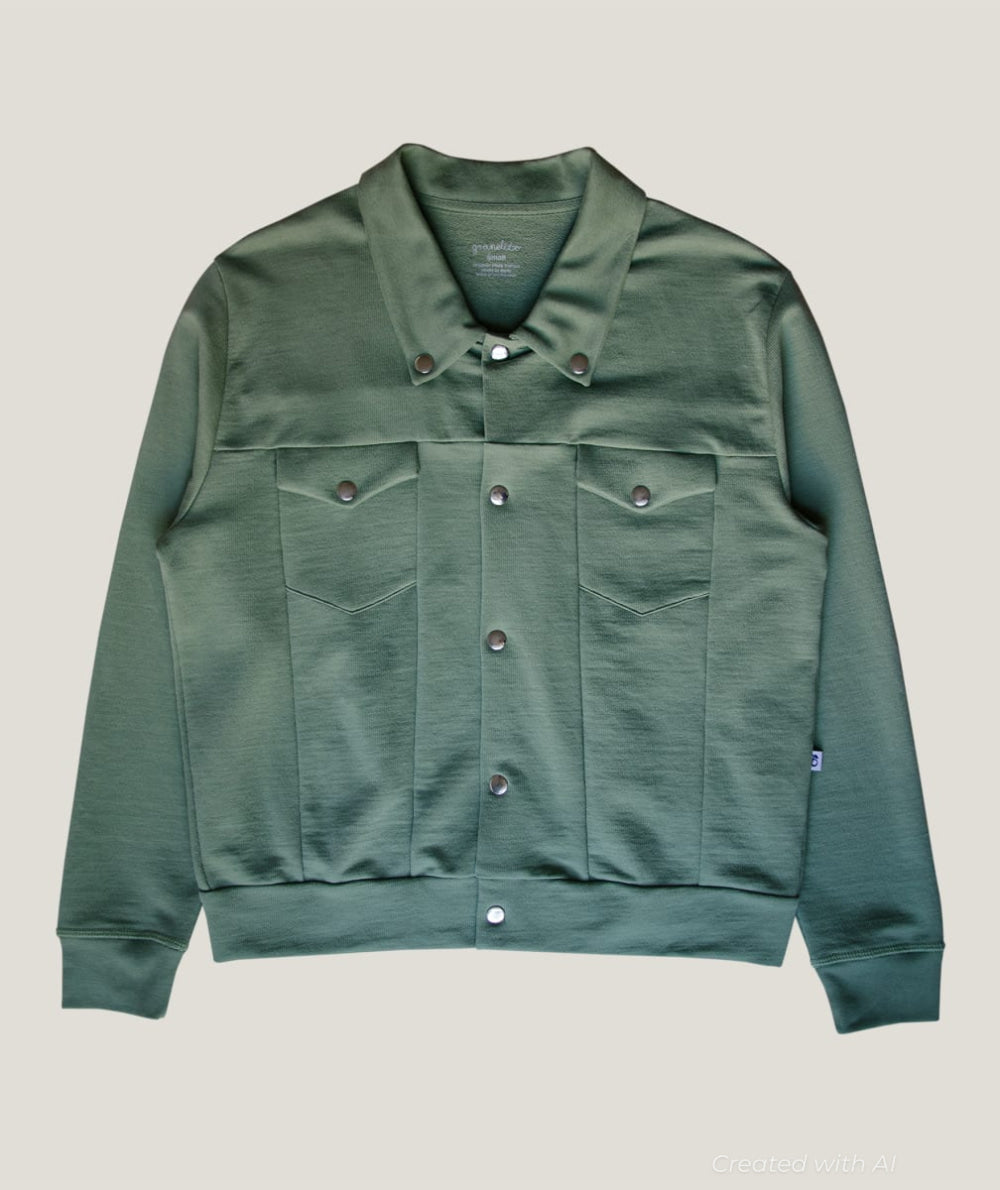 Adult Pima Unisex Jersey Jacket - Green - Jacket