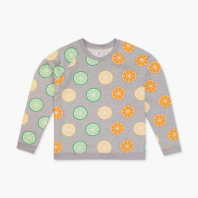 Adult Printed Crewneck Sweatshirt - Citrus Crush - Crewneck Sweatshirt