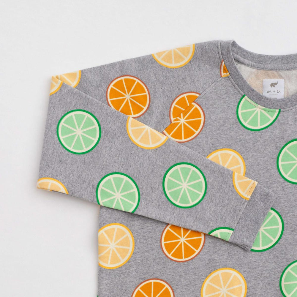 Adult Printed Crewneck Sweatshirt - Citrus Crush - Crewneck Sweatshirt