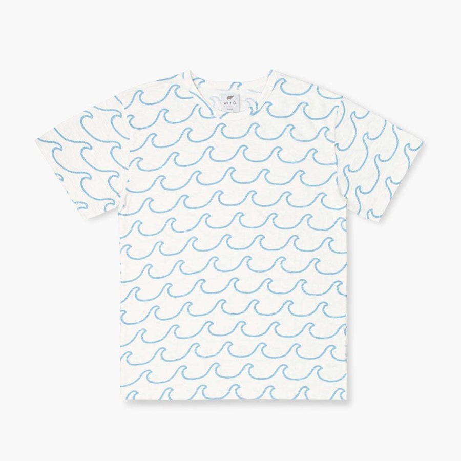 Adult Short Sleeve Crewneck Tee - Ocean Waves - T-shirt