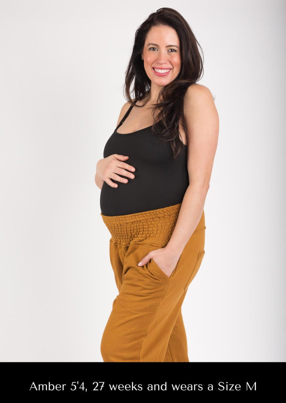 Adult Transitional Maternity Comfort Cotton Lounge Pants - Brown - Pants
