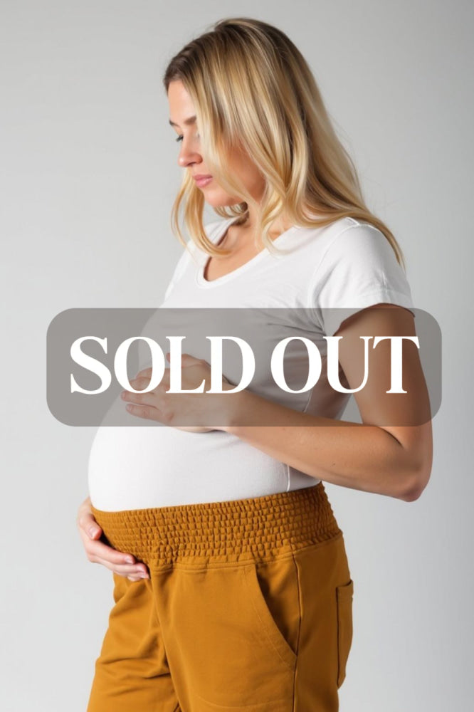 Adult Transitional Maternity Comfort Cotton Lounge Pants - Brown - Pants