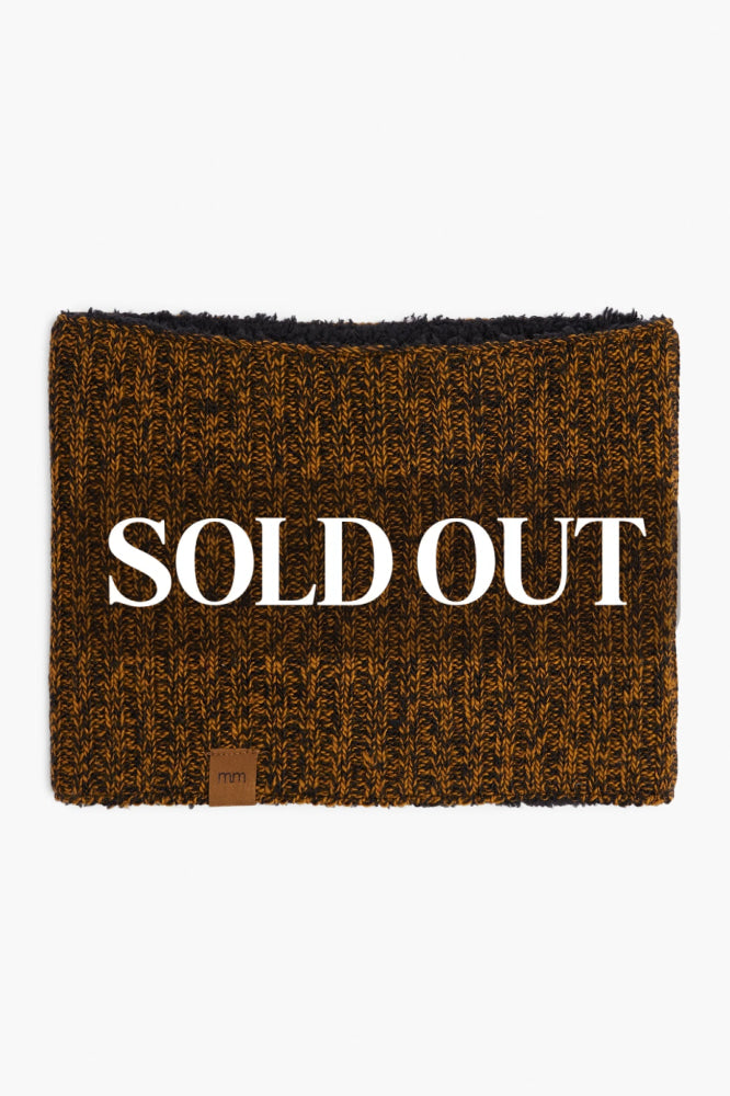 Adult Tweed Neck Warmer - Melange Amber & Black - FINAL SALE - Adult - Scarf