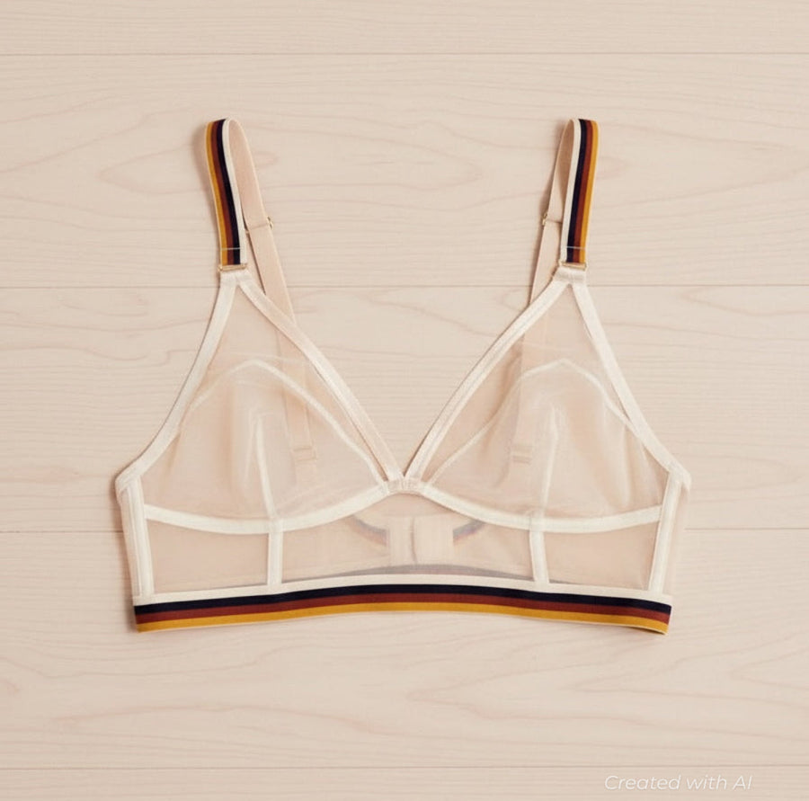 Adulting Isn’t A Crime Longline Triangle Bra - Ivory - Bra