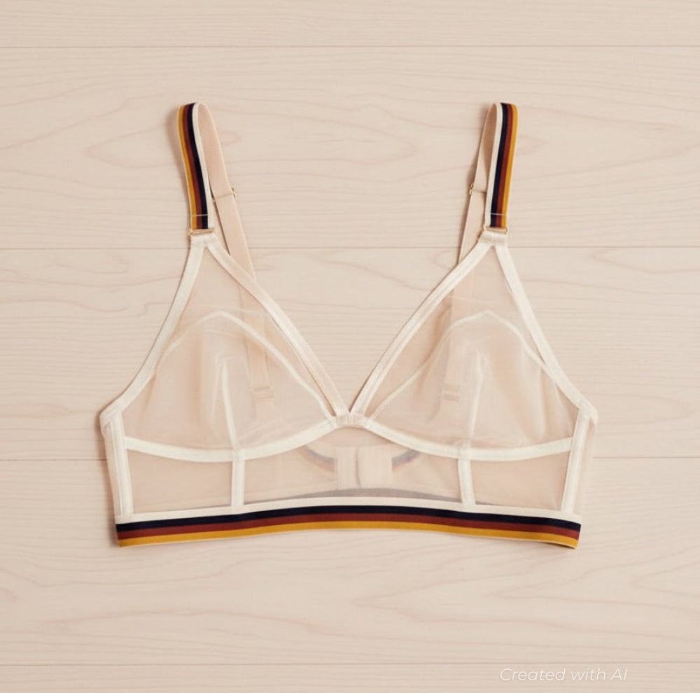 Adulting Isn’t A Crime Longline Triangle Bra - Ivory - Bra