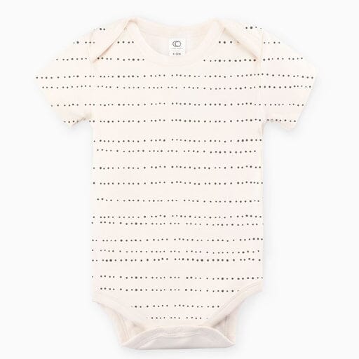 Afton Bodysuit - Pewter Pebble/Natural Bodysuits + Onesies Colored Organics 