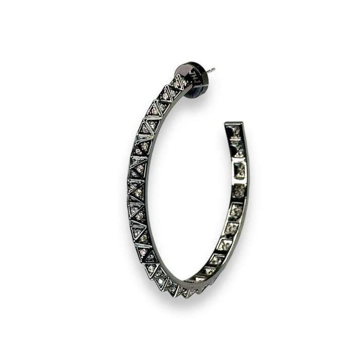 Ayla Hoop Earrings - Black Rhodium