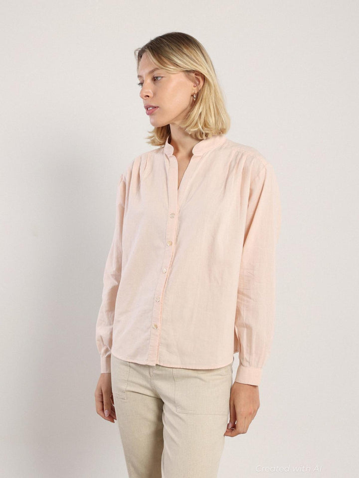 Akhen Button Up - Pale Rose - Button Down Shirt