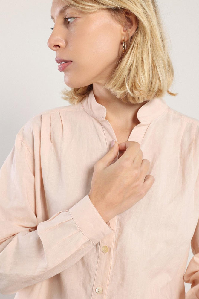 Akhen Button Up - Pale Rose - Button Down Shirt