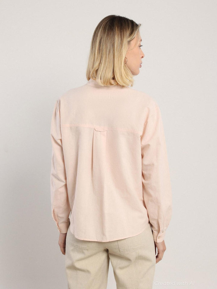 Akhen Button Up - Pale Rose - Button Down Shirt