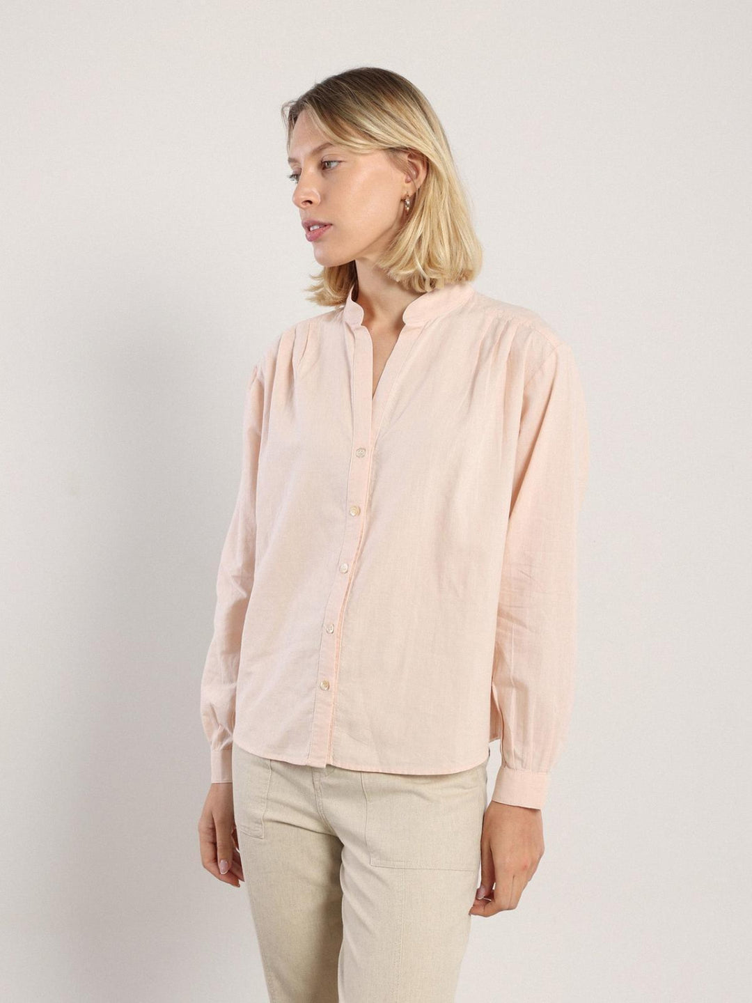 Akhen Button Up - Pale Rose - Button Down Shirt