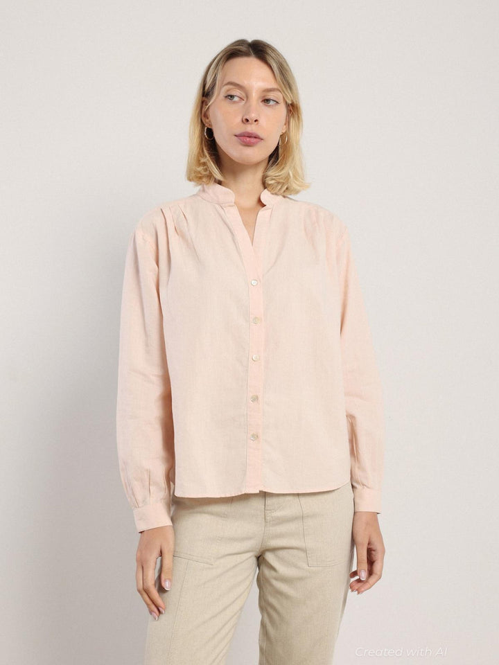 Akhen Button Up - Pale Rose - Button Down Shirt