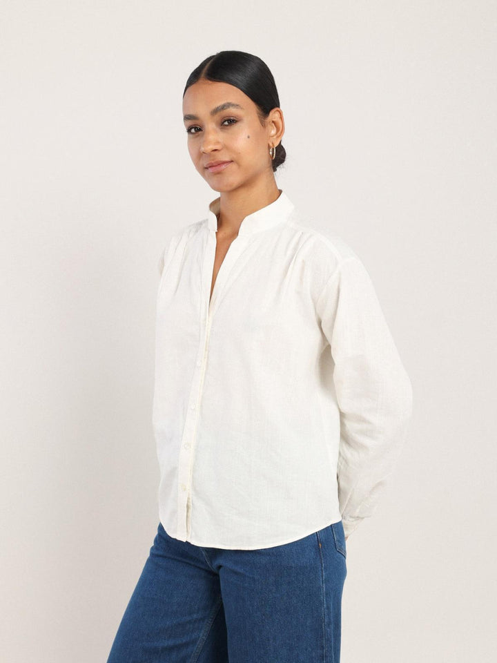 Akhen Button Up - Sugar - Button Down Shirt