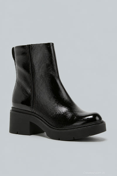 Alec Leather Boot - Black - 8.5 - Bootie