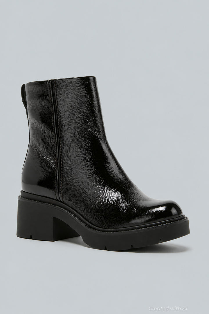 Alec Leather Boot - Black - 8.5 - Bootie