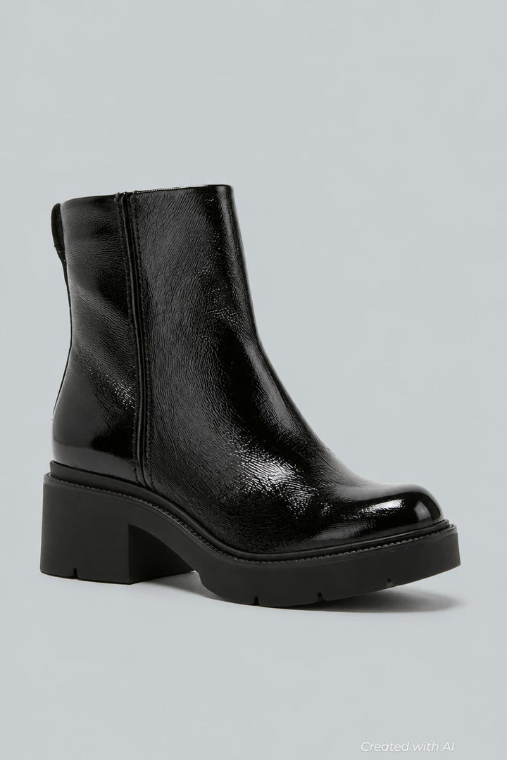 Alec Leather Boot - Black - 8.5 - Bootie