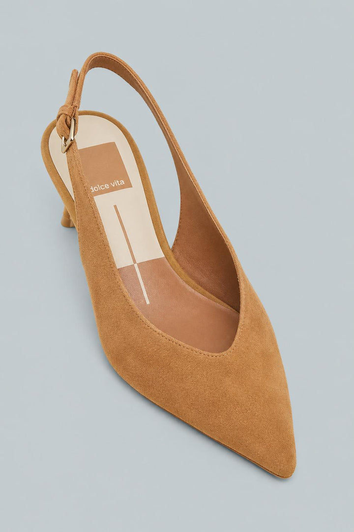 Alenna Pointed Toe Slingback Pumps - Brown - 8 M - Slingback