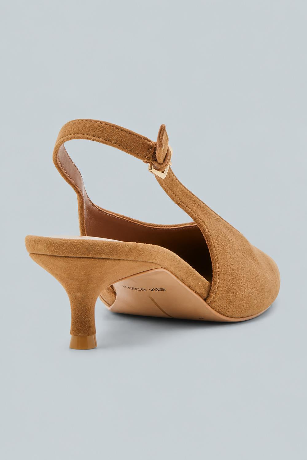 Alenna Pointed Toe Slingback Pumps - Brown - 8 M - Slingback