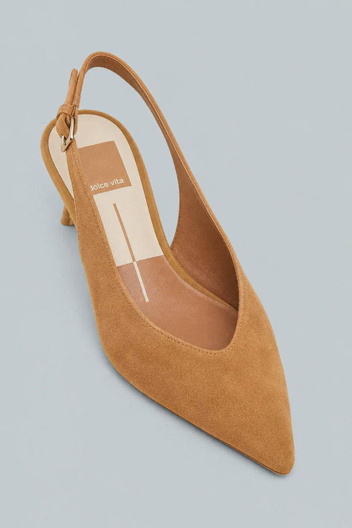 Alenna Pointed Toe Slingback Pumps - Brown - 8 M - Slingback