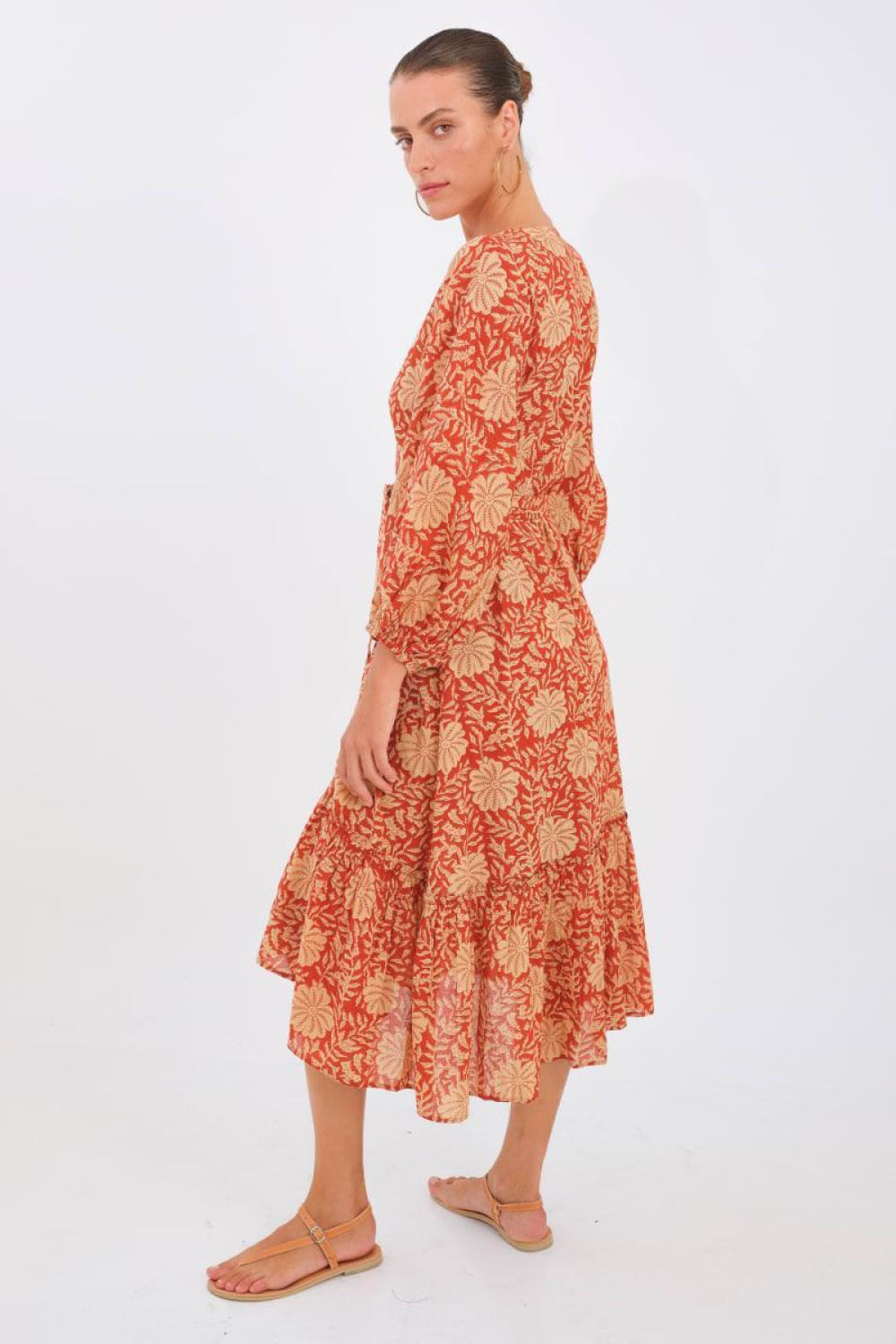 Alessandra Wrap Dress - Sienna Flower - Dresses