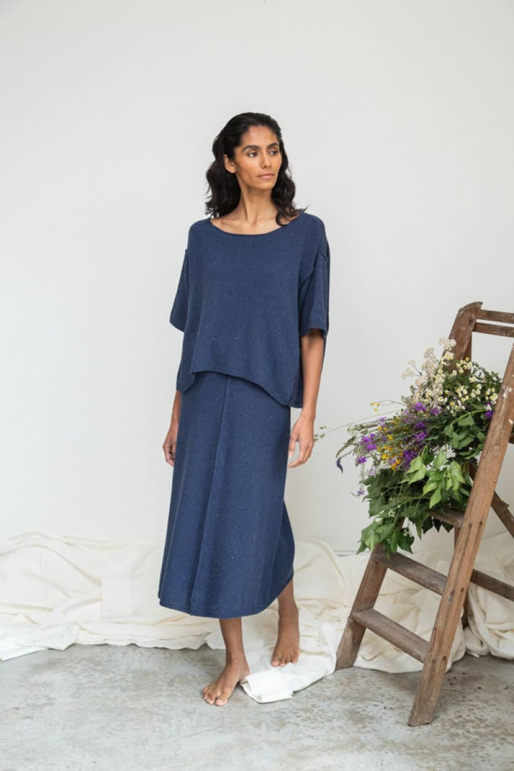 Alessia-Leigh Recycled Cotton Jumper - Denim Blue - Shirt