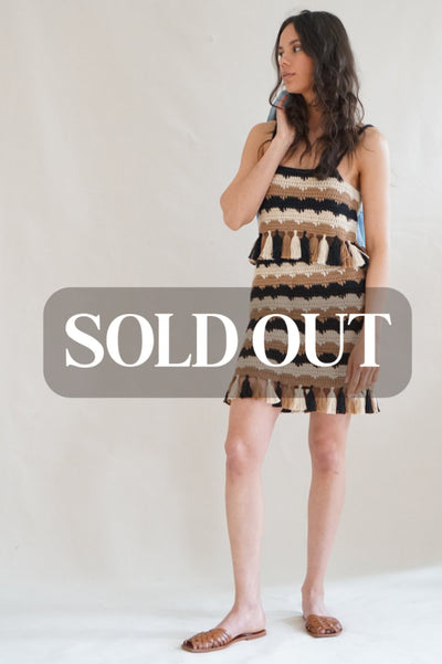 Alice Fringy Crochet Skirt - Neutrals - Skirt