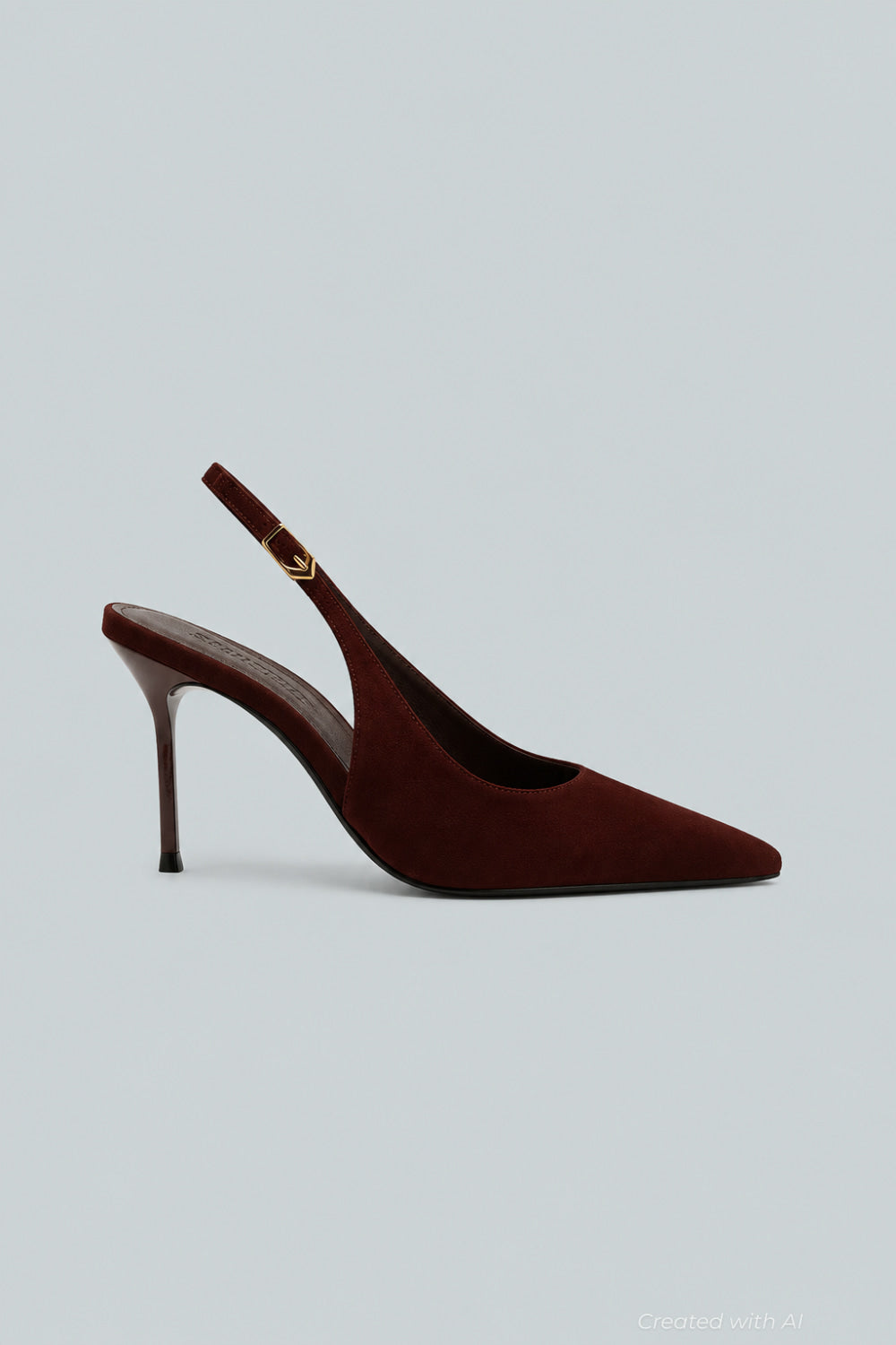 Alicia Sling Suede Pump - Brown - 8 - Heels