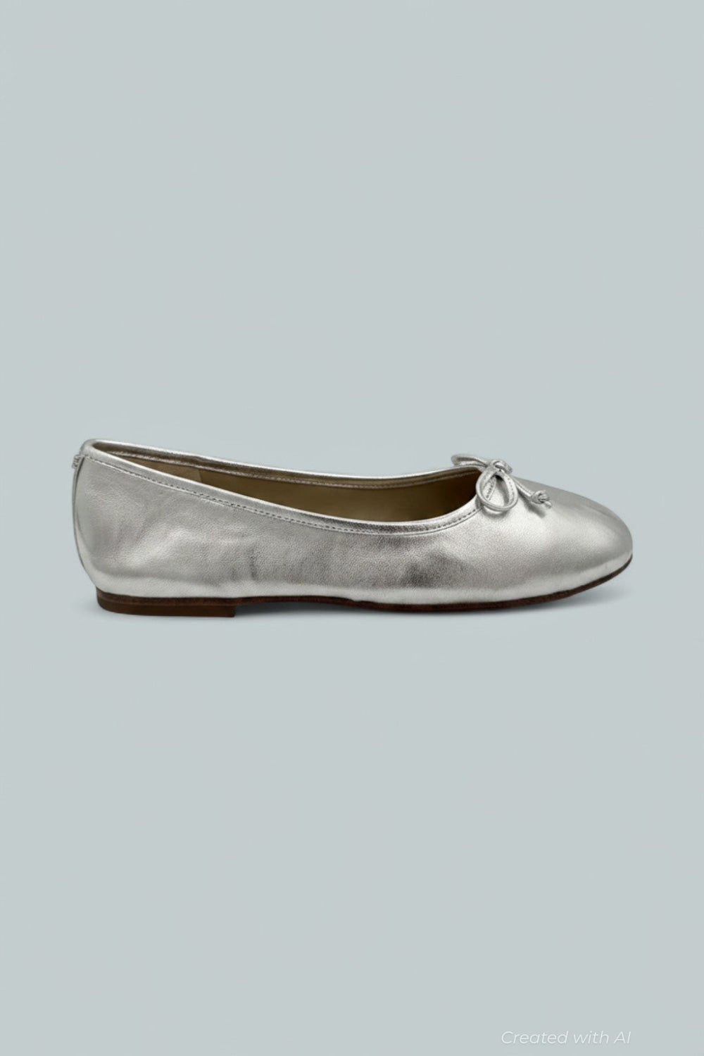 Alie Ballet Flat - Silver Leather - US W 7.5 - Flats