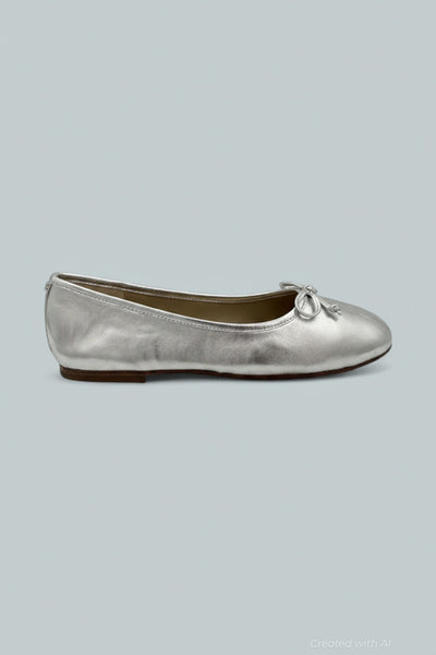 Alie Ballet Flat - Silver Leather - US W 7.5 - Flats