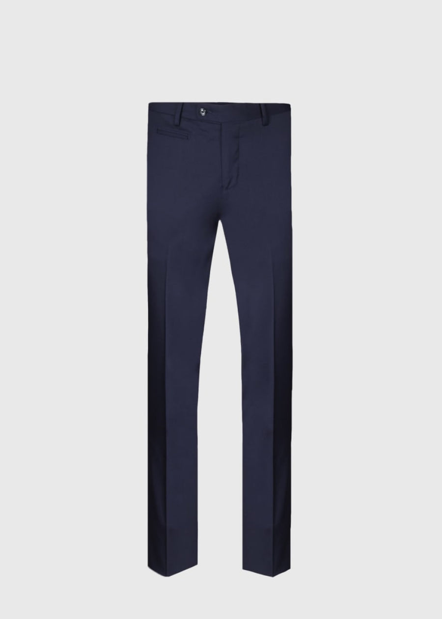 All Year Basic Wool Dress Trouser - Navy - Trouser