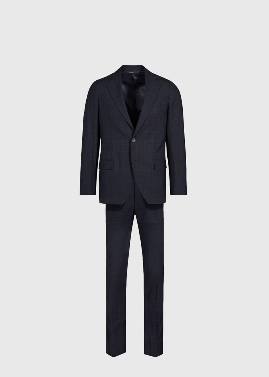 All Year Wool Plaid Suit - Grey - Suit - adult