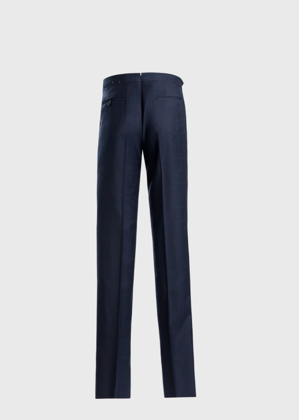 All Year Wool Windowpane Suit - Slate Blue - 46 - Suit