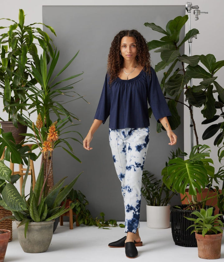 Alma Top - Dark Blue - Blouse