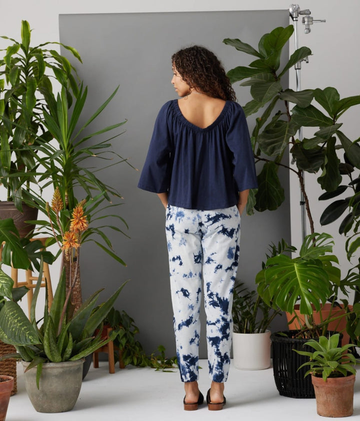 Alma Top - Dark Blue - Blouse