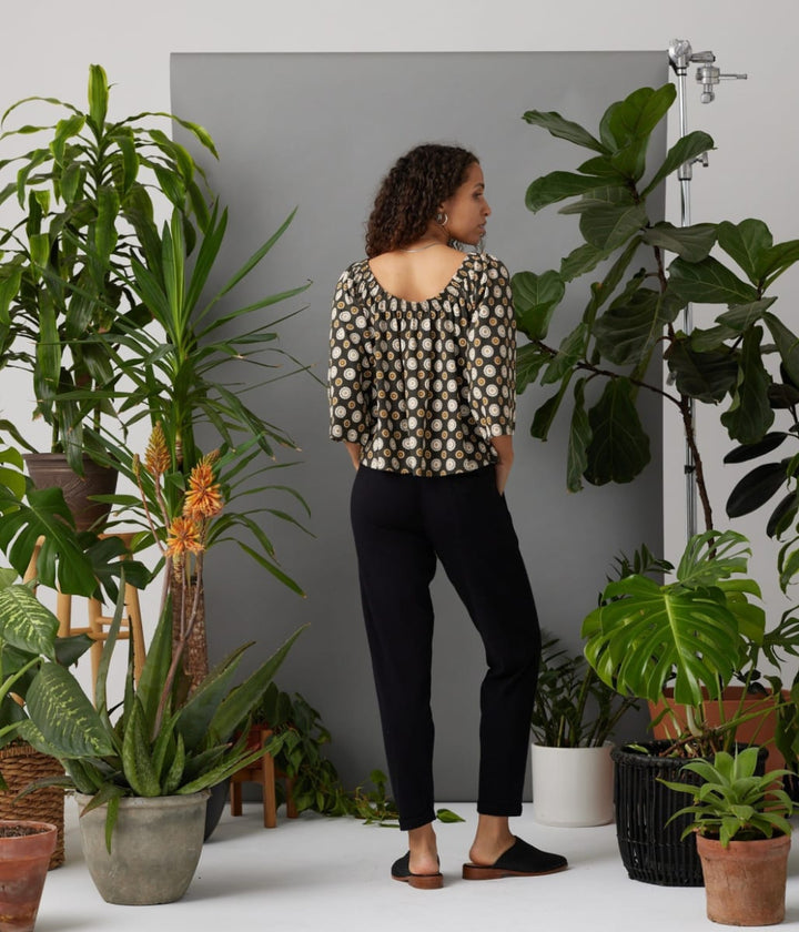 Alma Top - Washed Black Retro - Blouse