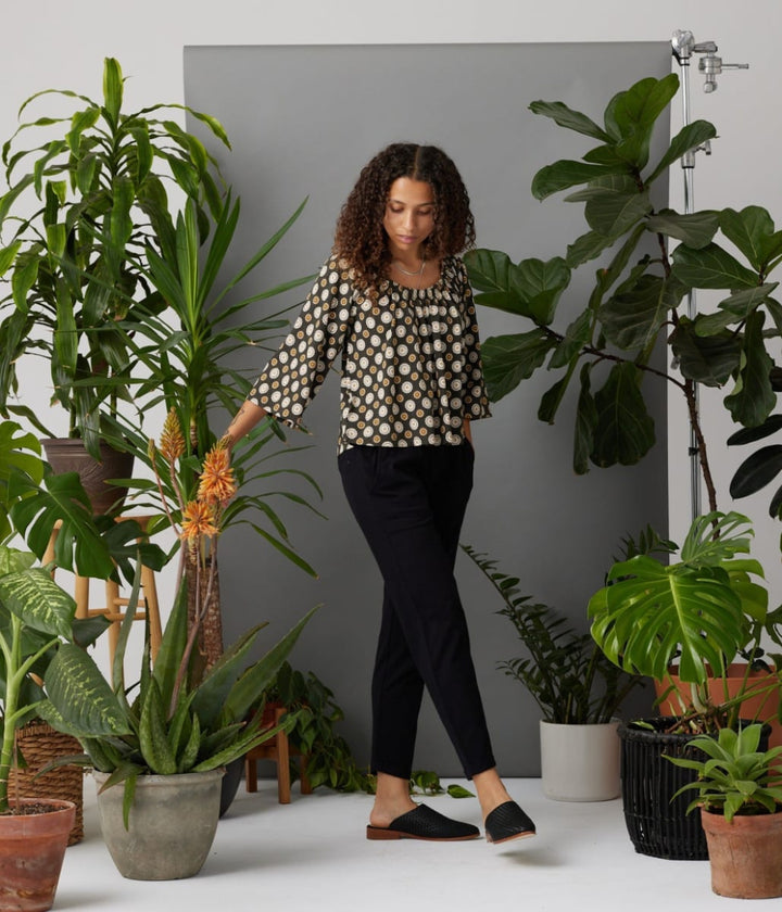 Alma Top - Washed Black Retro - Blouse